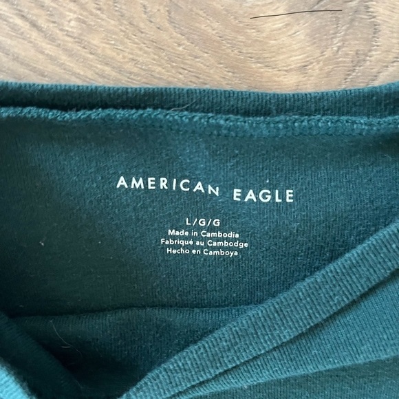 Hunter green cap sleeve tee - Picture 2 of 2